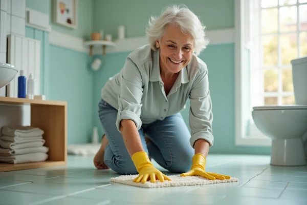 Astuces de grand-mère pour nettoyer le carrelage de la salle de bain